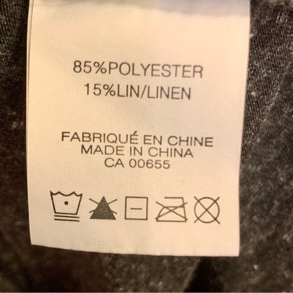 Addition Elle Women’s Shirt Size X US 12 Marle Grey Pullover Linen Rill Sleeves - Picture 9 of 11